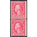 450, Mint 2¢ VF OG NH Scarce Coil Line Pair Cat...