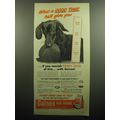 1949 Gaines Dog Food Ad - What a good time he'l...
