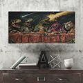 Dinosaur Last Supper Canvas Painting Wall Art P...