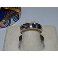 Estate .85ctw Natural Princess Diam&Rd Saph 14K...