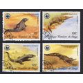 Congo WWF Crocodiles 4v 1987 CTO SG#1058-1061 M...
