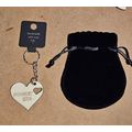 Heart shaped pocket Hug Wooden Keyring, Keep Sa...