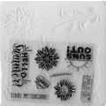 Floral Stencil & Stamps Set. Stamping Cardmakin...