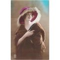 CARTE POSTALE - MODE - FEMME A CHAPEAU - REF 107