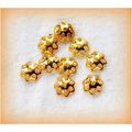 100 no. Gold Plated 6 mm Pierced Filigree Bead ...