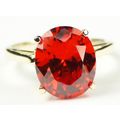 Padparadsha CZ, 10KY Gold Ring, R055