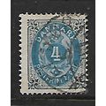 DENMARK 1875 4 ORE BLUE AND GREY SG 81 M / MINT#