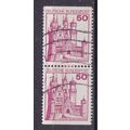 GERMANY 1980 CASTLES BOOKLET PANE 50pf PAIR USED