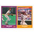 Lot of Two 1988 Score Mike Schmidt baseball car...