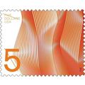 5.00 Denomination Wave Single Postage Stamp Sco...