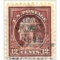 USA 1912 12 cents Claret Brown Franklin Used V1