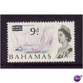 BAHAMAS 1965 9d on 8d YACHTING SG 264 U/M MINT