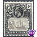 Ascension Island 1924 SG10 1/2d Grey-Black & Bl...