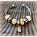 Cute Baby Charm European Bead Silver Plated Bra...