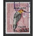 VENEZUELA 1965 20c on 2b,50 RED CROWNED WOODPEC...