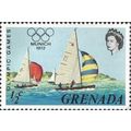 GRENADA, OLYMPICS, Munich, Yacht race, blue 1972, ½c, #2