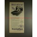 1961 Zeiss Contaflex Super Camera Ad - Which Will it Be