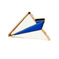 Paper Plane Pin Badge Enamel Metal Butterfly Ba...
