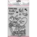 A6 Bunny Stamp set. Stamping Cardmaking Scrapbo...