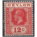 Ceylon 1925 SG347 12c Rose-Scarlet Mounted Mint ..