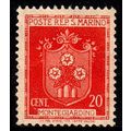 San Marino 1945 Coat of Arms 20c MNG Stamp Libe...