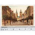 vintage colour postcard Ypres - Lille street