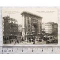 vintage postcard Paris, Porte St Denis