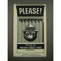 1964 U.S. Forest Service Ad - Smokey the Bear -...