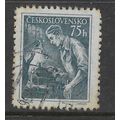 CZECHOSLOVAKIA 1954 0CCUPATIONS 75H BLUE METAL ...