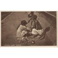 A Roadside Barber Shaving Beard Calcutta Old In...