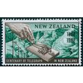New Zealand 1962 3d sepia & bluish green SG810 CTO