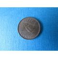 1955 QUEEN ELIZABETH II ONE FARTHING FREE POST. AG