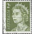 AUSTRALIA, Queen Elizabeth II, olive 1966, 2c, #7