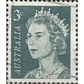 AUSTRALIA, Queen Elizabeth II, slate blue 1966,...