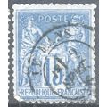 France 1876 - SG279 - 15c blue - Peace & Commer...