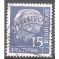 Germany 1954 - 15pf blue - President Heuss - used