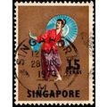 Singapore 1968 Dancer 15c Used Stamp
