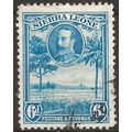 Sierra Leone 1932 SG162 6d Bright Blue Fine Used .