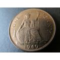 1949 GEORGE VI ONE PENNY - COIN - 5 FREE POST. C