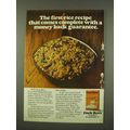 1973 Uncle Ben's Converted Rice Ad - A Guarantee