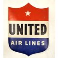 United Airlines Mainliners Luggage Label Gum St...