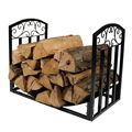 Black Metal Indoor Outdoor 2-Ft Firewood Holder...