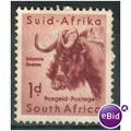 South Africa 1954 - SG 152 - 1d Black Wildebeas...