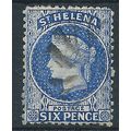 St Helena 1871 SG16 6d Pale Blue Good/Fine Used...