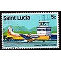 St. Lucia 1980 Aeroplanes 5c Used Stamp