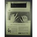 1963 Teletype Printer Ad - Why a 4-Row Keyboard?