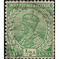 INDIA, George V, green 1911, half anna