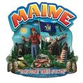 Maine the Pine Tree State Artwood Montage Fridg...