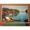 FISHING VILLAGE, MAINE, USA unused postcard =