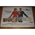 1954 TWA Airlines Ad - Fly TWA to Europe in thrift season ..and save!